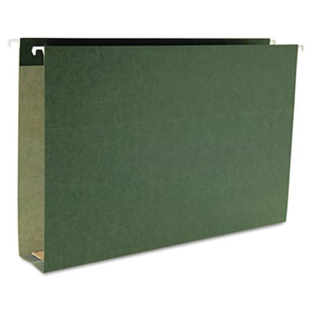 2 Cap Box Bottom Hanging File Folders- Legal- Std Green, 25PK